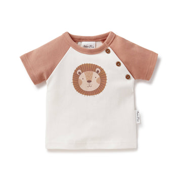 T-shirt raglan à imprimé lion - Baa Bee